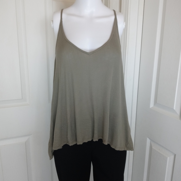 Blue Life Fine Rib Knit Racerback Tank Top - Picture 3 of 8